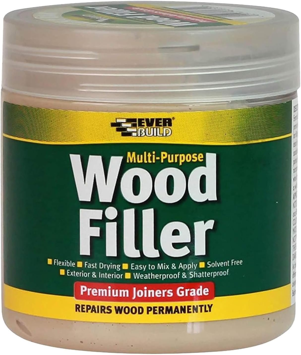 Everbuild Multipurpose Wood Filler – Suitable For Indoor And Outdoor Use – Sandable – White – 250ml 1 71PqsFiAUaL. AC SL1500