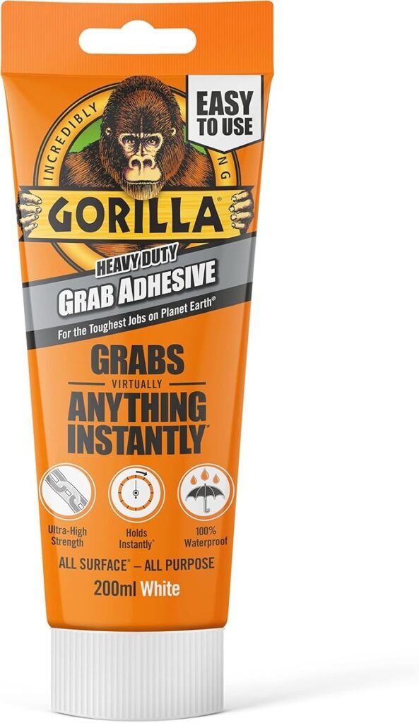 Gorilla Heavy Duty White Grab Adhesive 200ml Tube 1 71bC5IHkQIL. AC SX679