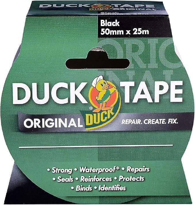Duck Tape Original Black, 50mm x 25m. The original high strength waterproof gaffer 8 91uIyDbLFBS. AC SX679
